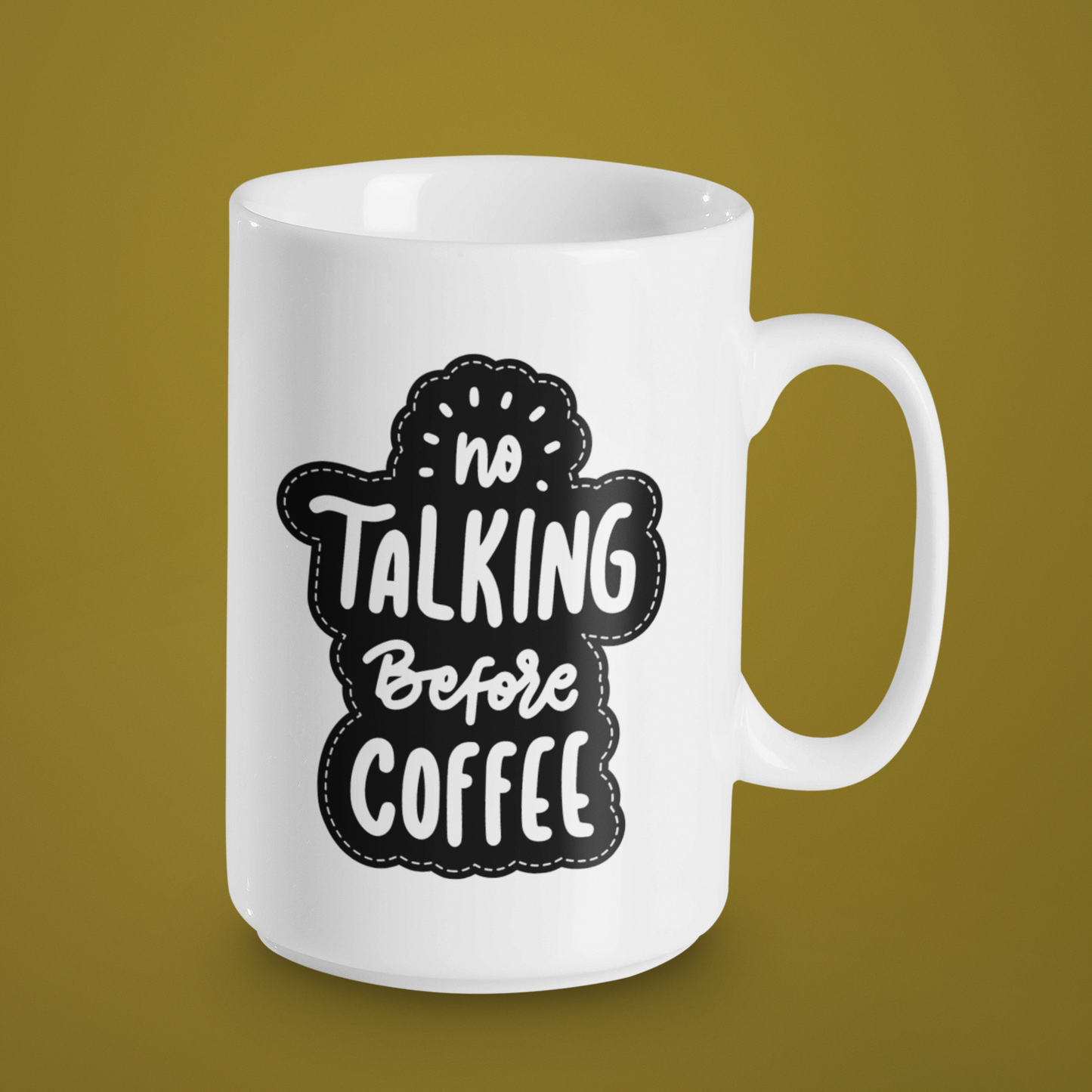No Talking Before Coffee Mug